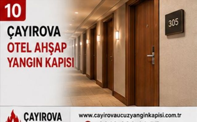 Çayırova Otel Ahşap Yangın Kapısı